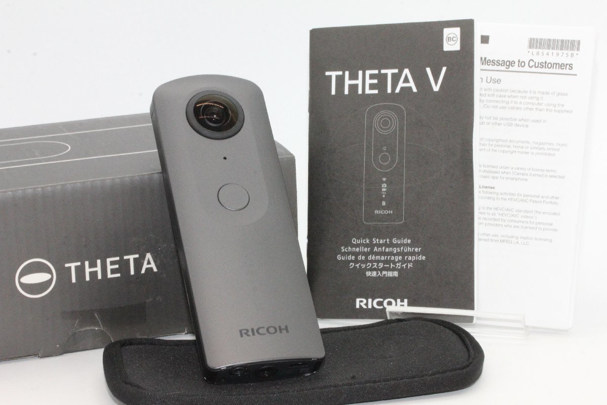 セール 美品 RICOH THETA V メタリックグレー 360度カメラ 手ブレ補正機能搭載 4K動画 360度空間音声 | sateimola.it