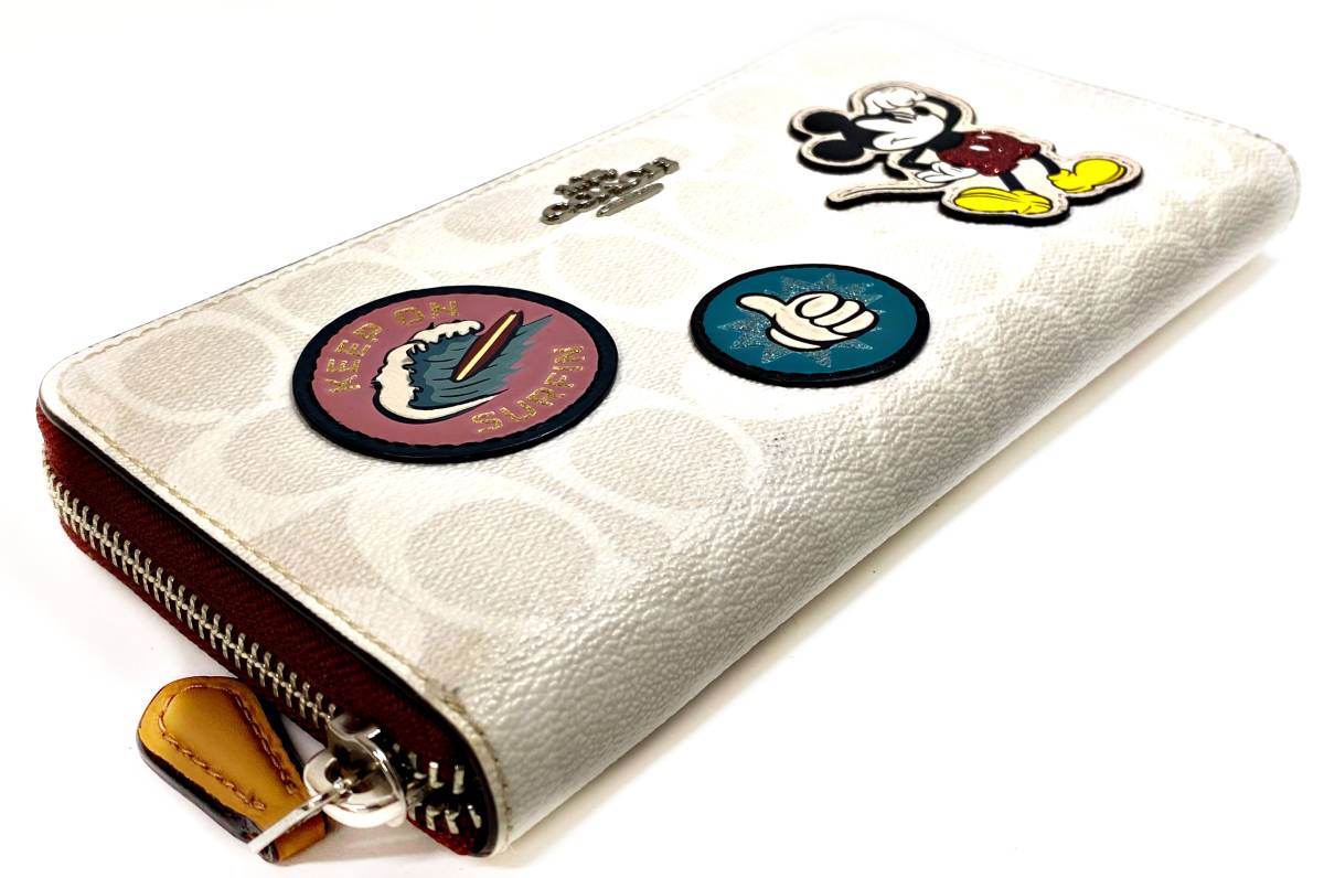 COACH コーチ 長財布 ディズニー コラボ ミッキーマウス パッチ COACH コーチ 長財布 ディズニー コラボ ミッキーマウス パッチ