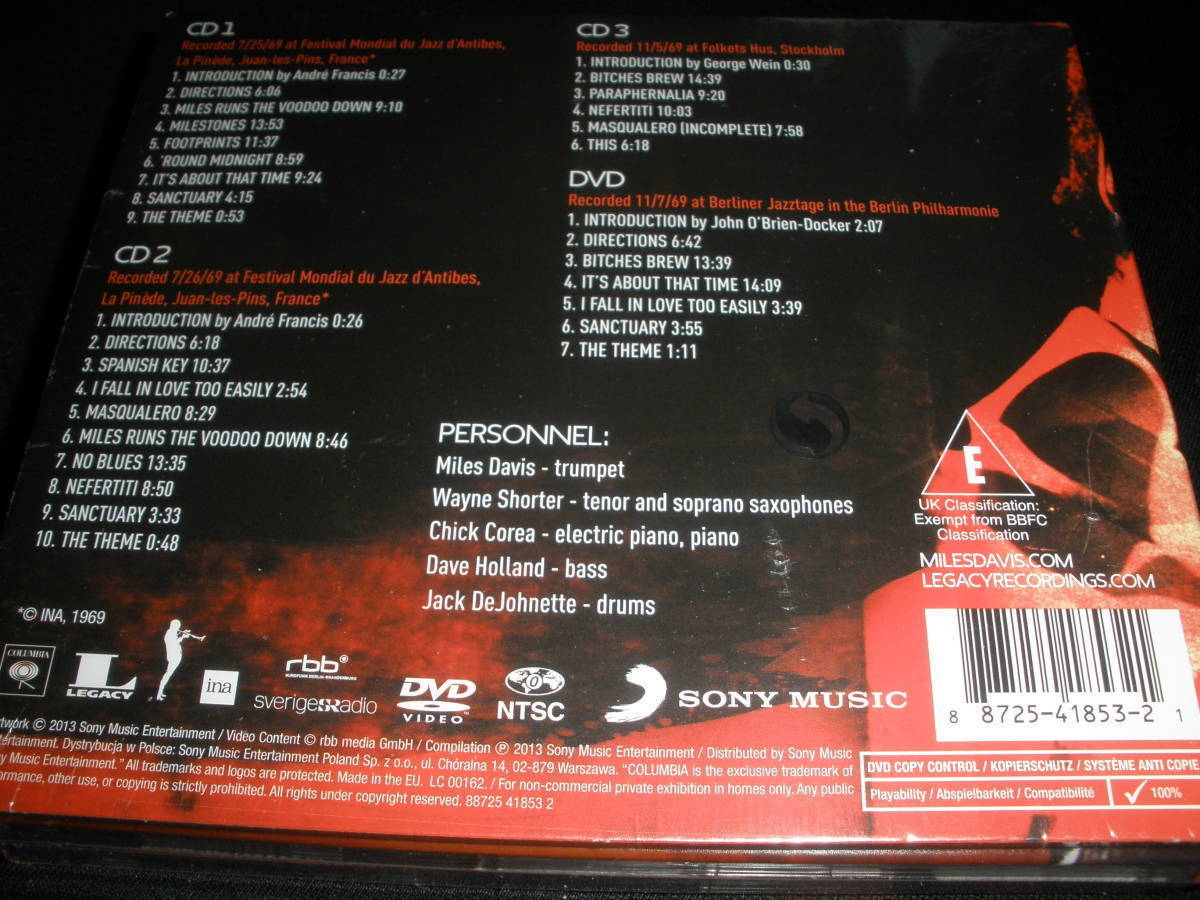 DVD付 マイルス・デイヴィス ブートレグ Vol 2 1968 ヨーロッパ ハービー ショーター コリア ホランド パリ 3CD + Miles Davis Bootleg_3CD +DVD マイルス ブートレッグ Vol.2