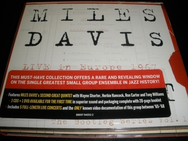 廃盤 DVD付 マイルス・デイヴィス ブートレグ Vol 1 1967 ヨーロッパ ハービー ハンコック ウェイン ショーター 3CD + Miles Davis Bootleg_+DVD マイルス ブートレグ 1967 3CD