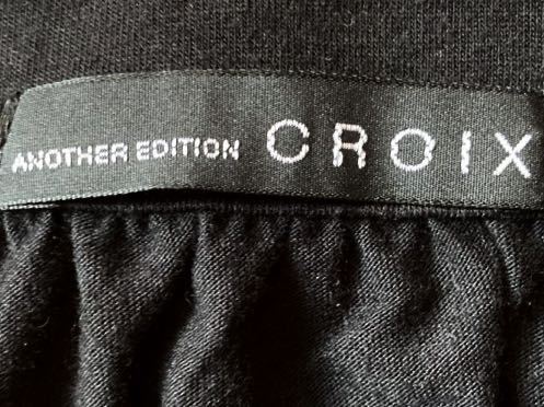  сделано в Японии Another Edition CROIX United Arrows женский One-piece S-M размер чёрный черный безрукавка без рукавов колени длина бисер ⑪