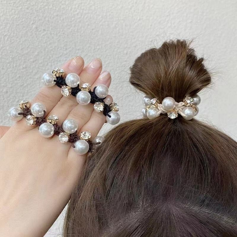 ヘアゴムパール おしゃれ 3個 セット ヘアアクセサリー ヘアアレンジ 髪ゴム シュシュ ヘアーアクセサリー 髪飾り クリップ 簪