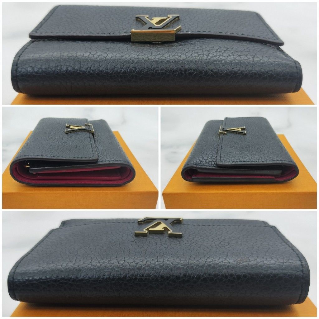 極美品 ルイヴィトン ポルトフォイユ カプシーヌコンパクト ブラック