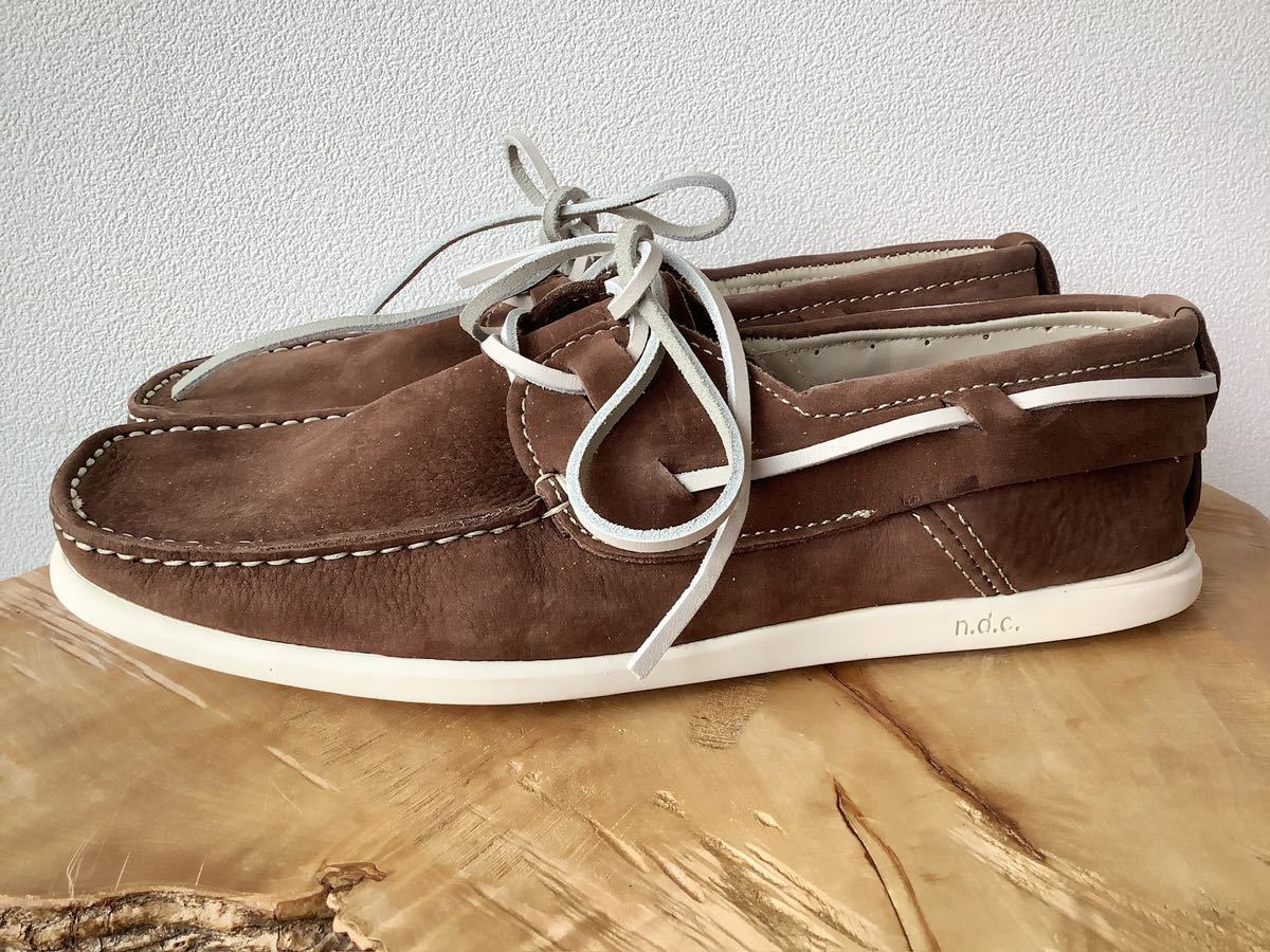 [n.d.c. made by hand] leather deck shoes moccasin slip-on shoes Brown 39/24.5cm degree 