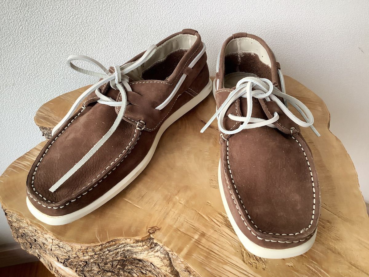 [n.d.c. made by hand] leather deck shoes moccasin slip-on shoes Brown 39/24.5cm degree 