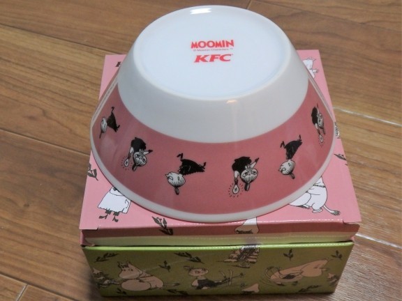 ◆未使用◆希少 ケンタッキー 2017 数量限定 ムーミン マルチボウル ピンク リトルミイ ミイ KFC MOOMIN 食器 外箱付 箱梱包_画像1