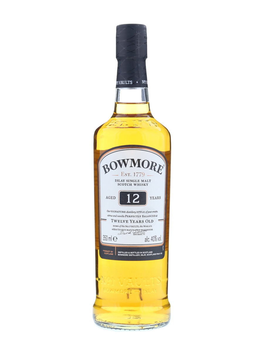 ボウモア 12年 シングルモルト アイラ スコッチ ウイスキー 箱なし 350ml 40％　YS-BOWMORE12-350_画像1