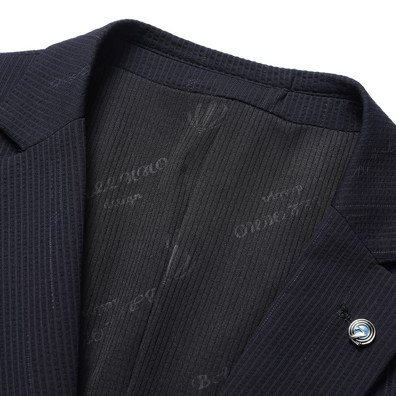 テーラードジャケット　スーツ　ノンアイロンジャケット　メンズ*新品　春秋　ブレザー　ブルゾン【2843】紺色　4XL_画像4