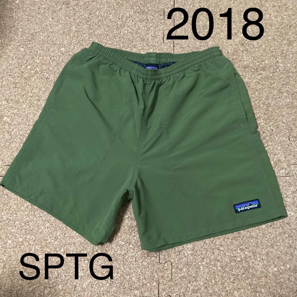 XSサイズ 極美品【2018・廃盤】patagonia メンズ バギーズ ショーツ 5インチ ( SPTG ) スプラウト グリーン MARS 米軍ミリタリーカーキ希少の画像1