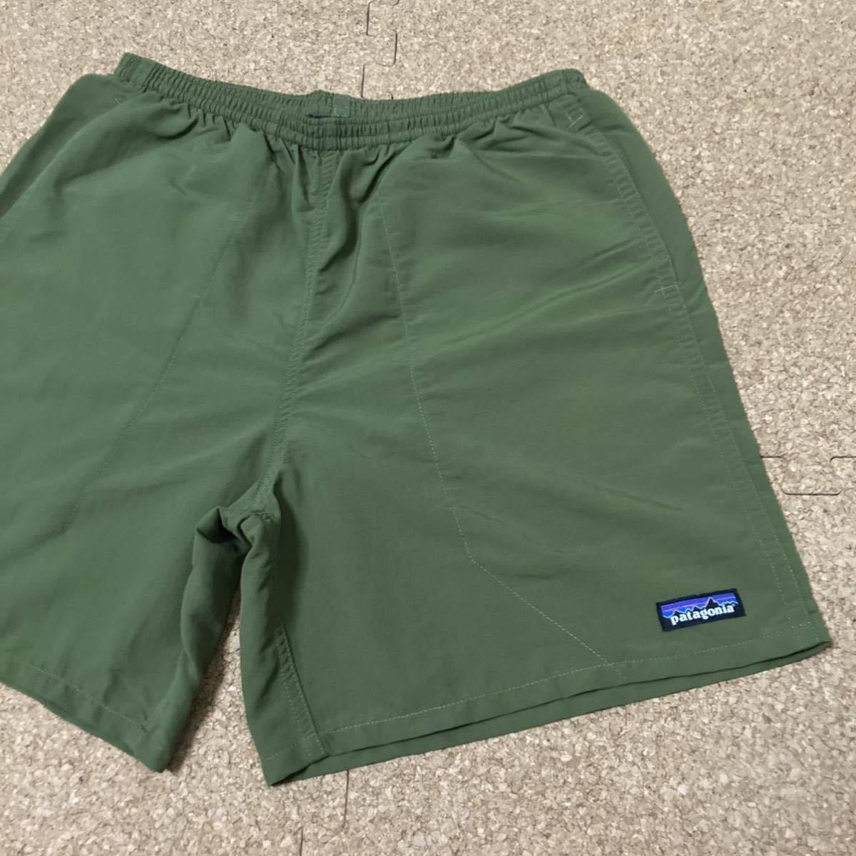 Mサイズ 極美品【2018・廃盤】patagonia メンズ バギーズ ロング 7インチ ( SPTG ) スプラウト グリーン MARS 米軍 バギーズショーツ希少