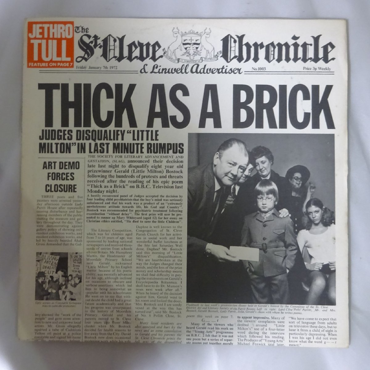 17119983;【国内盤/Newspaperジャケ】Jethro Tull / Thick As A Brick