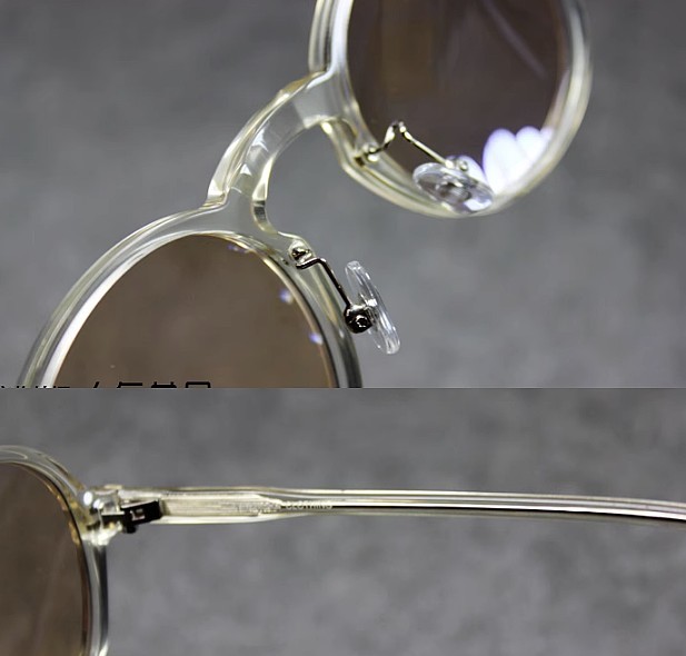* high class Old specification round seat frame light yellow UV sunglasses clear glasses date glasses outdoor sea water .*K129