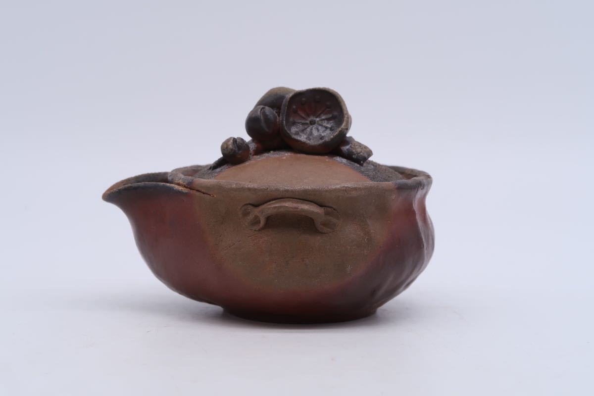 備前焼宝瓶花形摘み在銘茶銚茶道具急須煎茶道具茶器| JChere雅虎拍卖代购