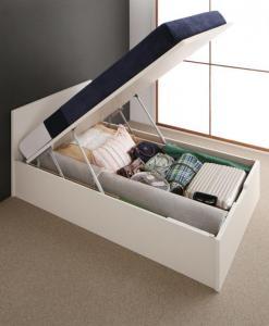 収納付きベッド シングルベッド セミダブルベッド 収納付き 薄型プレミアムポケットコイルマットレス付き セミダブル ナチュラル