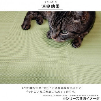 日本製 抗菌 防臭 消臭 洗えるカーペット アイボリー 江戸間4.5畳(約261×261cm) 2129004_画像4
