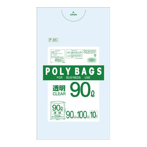 最高の オルディ ポリバックビジネス90L 透明10P×30冊 30301 掃除一般