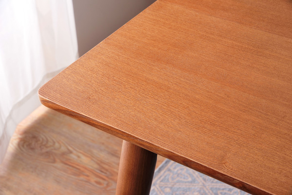 カラメリ ダイニングテーブル 天然木(アッシュ) 天然木化粧繊維板(アッシュ) ウレタン塗装 ブラウン KRM-150BR_画像7