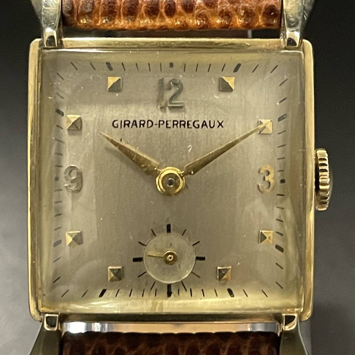 人気沸騰】 【美品】ジラールペルゴ/Girard Perregaux/スクエア/1950's