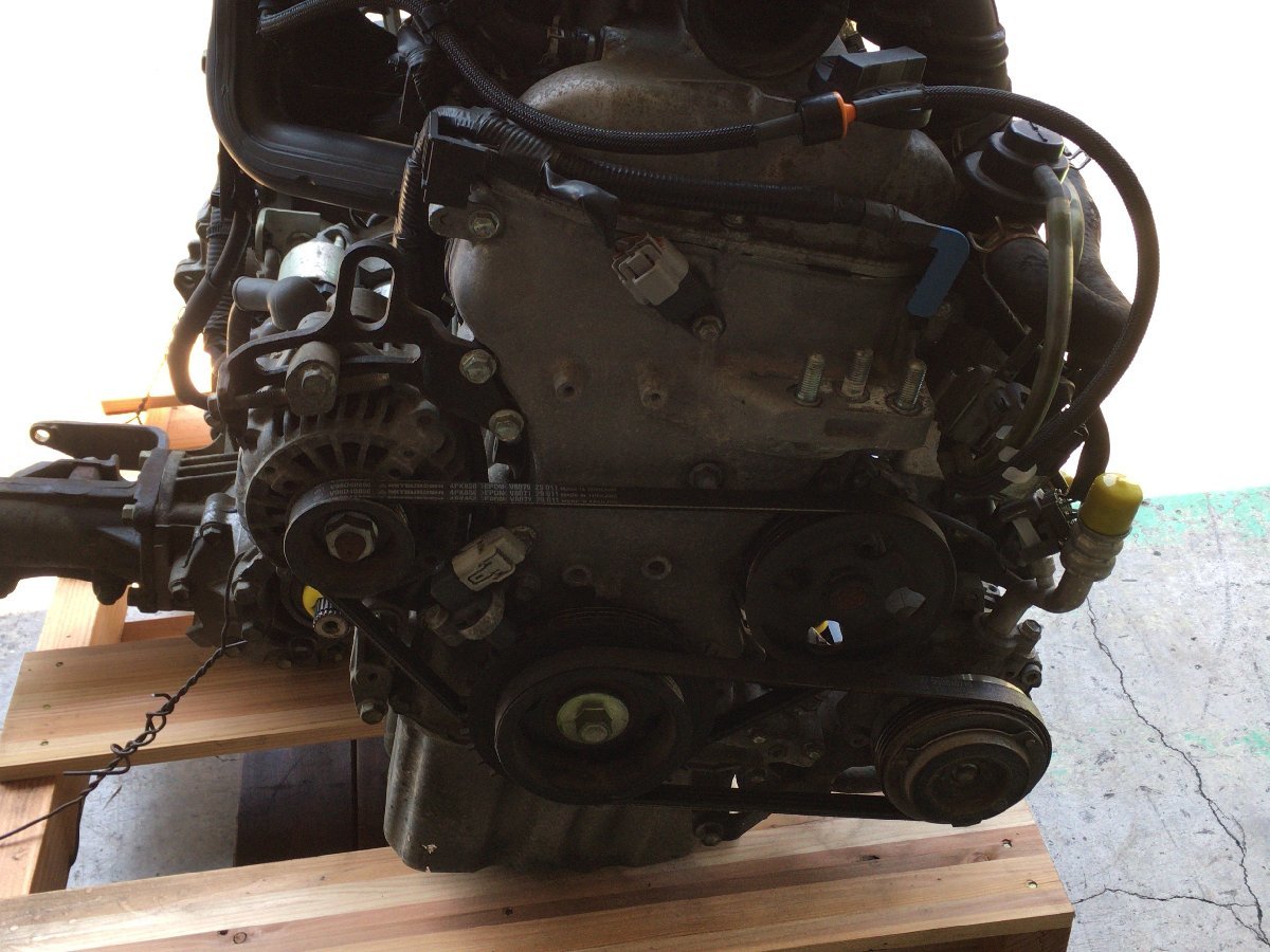 動作OK！ 圧縮OK！ AZワゴン MJ23S エンジン CVTミッション 補機類 ECUセット 2011年 49515km 4WDの画像3