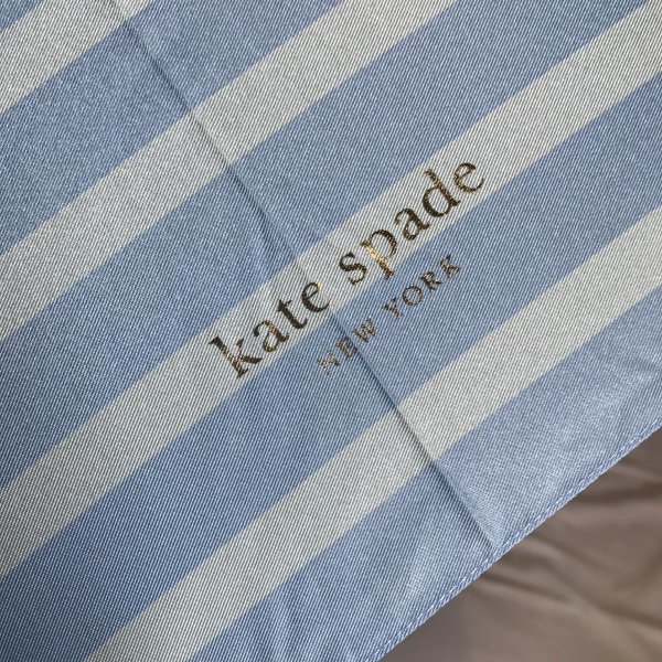 《新品》Kate spade new york・ケイトスペードニューヨーク／雨用長傘・雨傘【ボーダー・ブルー 水色】_画像2