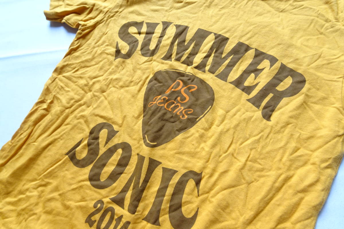 Paul Smith JEANS/ポールスミス/半袖Tシャツ/STAFFTシャツ/SUMMER SONIC2014/サマソニ/前後プリント/マスタードイエロー/Sサイズ(7/3R)_画像6