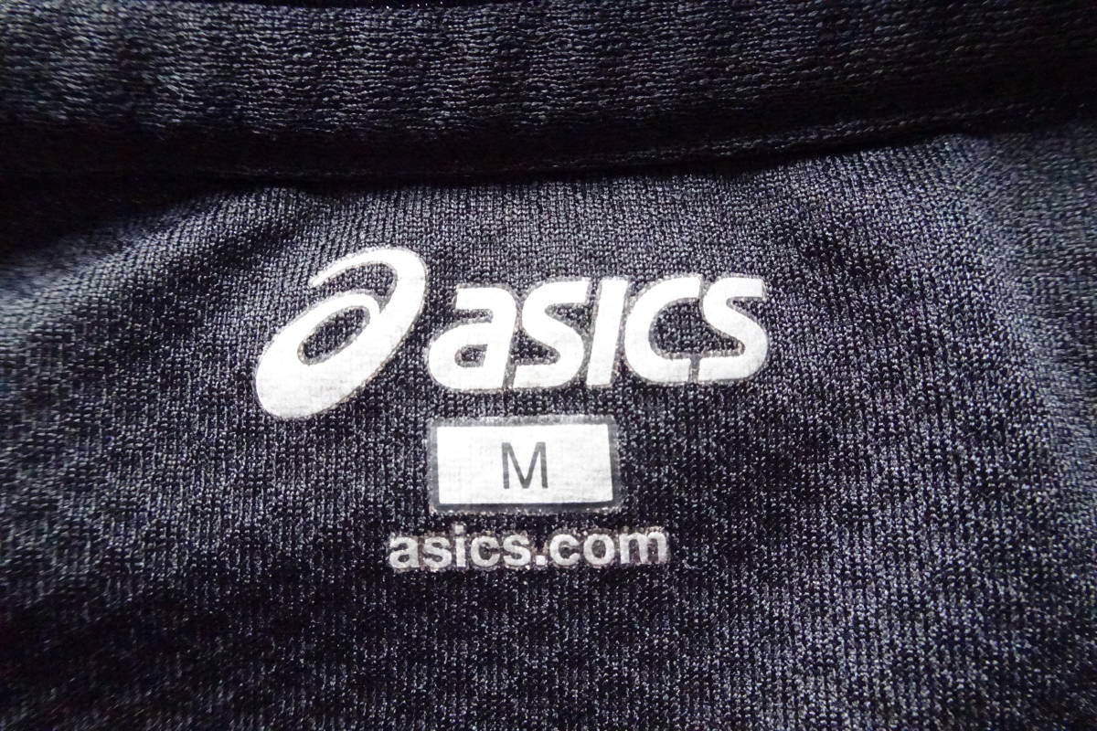 asics/ Asics /EZM934/ short sleeves T-shirt /. water speed . material / white switch / red sewing-cotton / length of a sleeve short ./ sport / dark blue / dark navy /M size (7/11R)