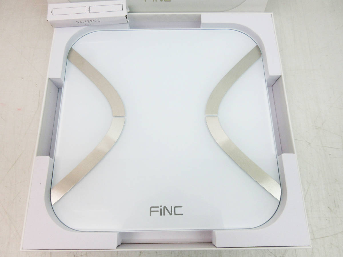 MA1501【薄型 高性能体重計】FiNC SmartScale CS20E mini★体重計/BMI/内臓脂肪/体脂肪/体年齢/基礎代謝/皮下脂肪 etc 11項目測定★未使用_画像3