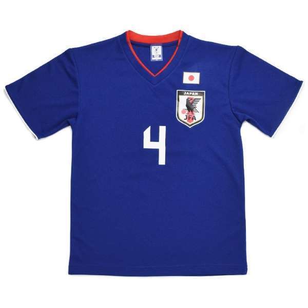 MA2169●サッカー ウェア●日本代表 本田圭佑 ♯4●JFA 侍ブルー●メンズ Tシャツ 半袖 プレーヤーズ●XSサイズ●O-024●練習着に●未使用_画像1