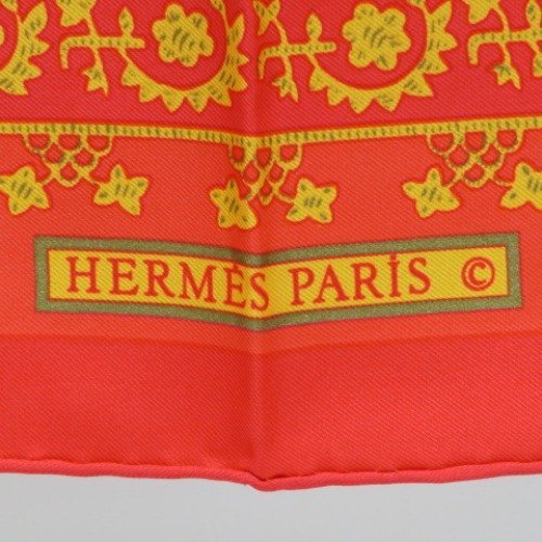 76885HERMES エルメス 新品同様美品 カレ90 Brins d'or 金の若枝
