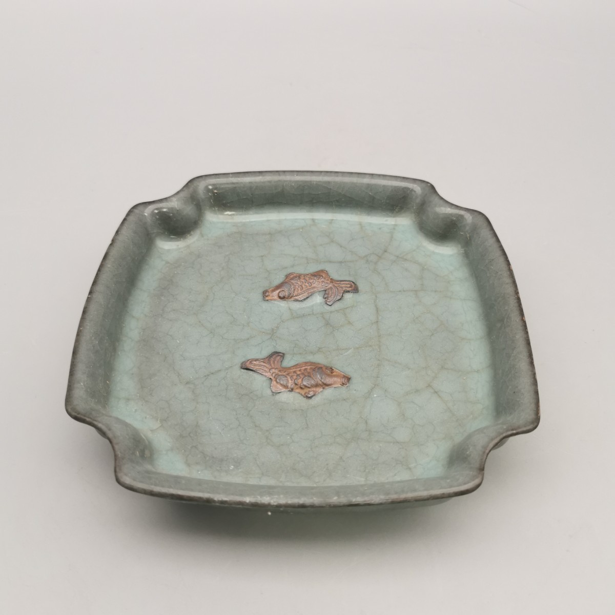 お得な情報満載古美術古玩中国官窯宋時代物筆洗皿双魚青磁宋