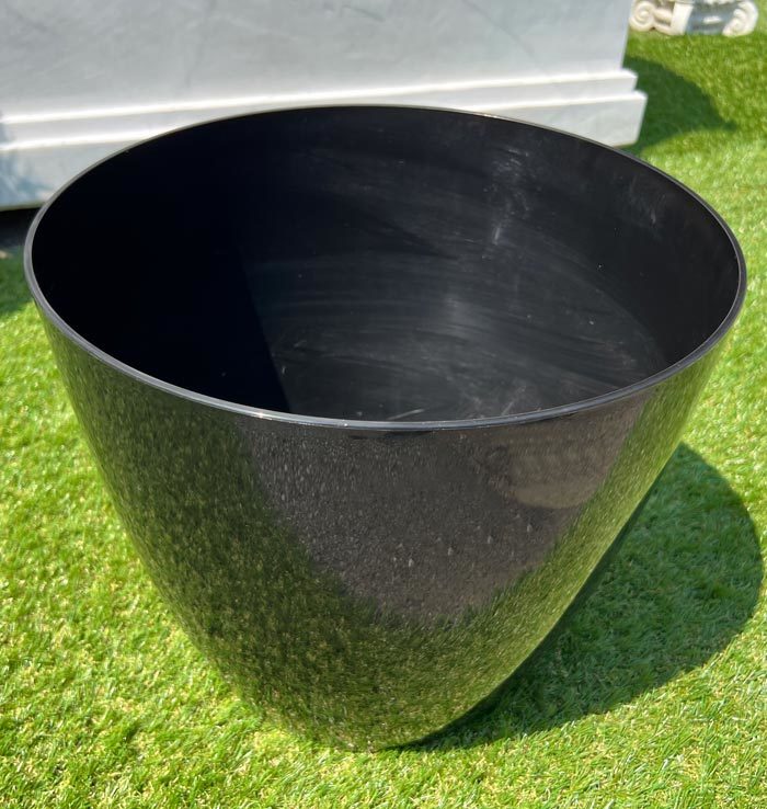  Italy made planter baiyonφ40cm H36cm 13 number corresponding black resin made light plant pot stylish maru kio-ro[ special sale goods ]