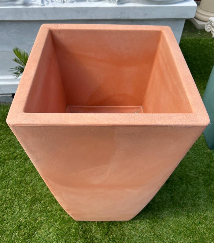  Italy made planter milano high *40cm H80cm 13 number corresponding square large pot resin made plant pot maru kio-ro[ special sale goods ]