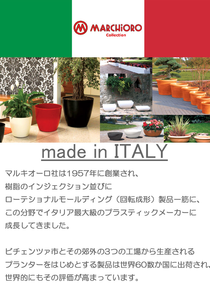 Italy made planter milano high *40cm H80cm 13 number corresponding square large pot resin made plant pot maru kio-ro[ special sale goods ]