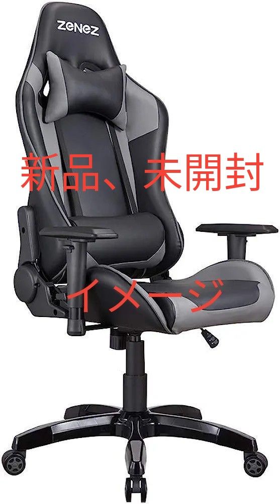 新品・未開封 Zenez ゲーミングチェア リクライニング・オフィスチェア ブラック＆ブルー gamingchair Phusis