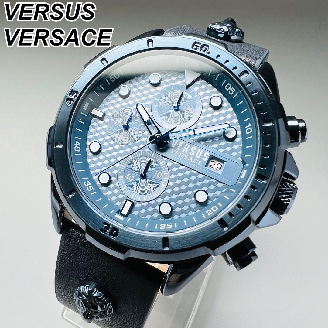 最前線の 44mm メンズ 新品 ベルサーチ 腕時計 ヴェルサーチ