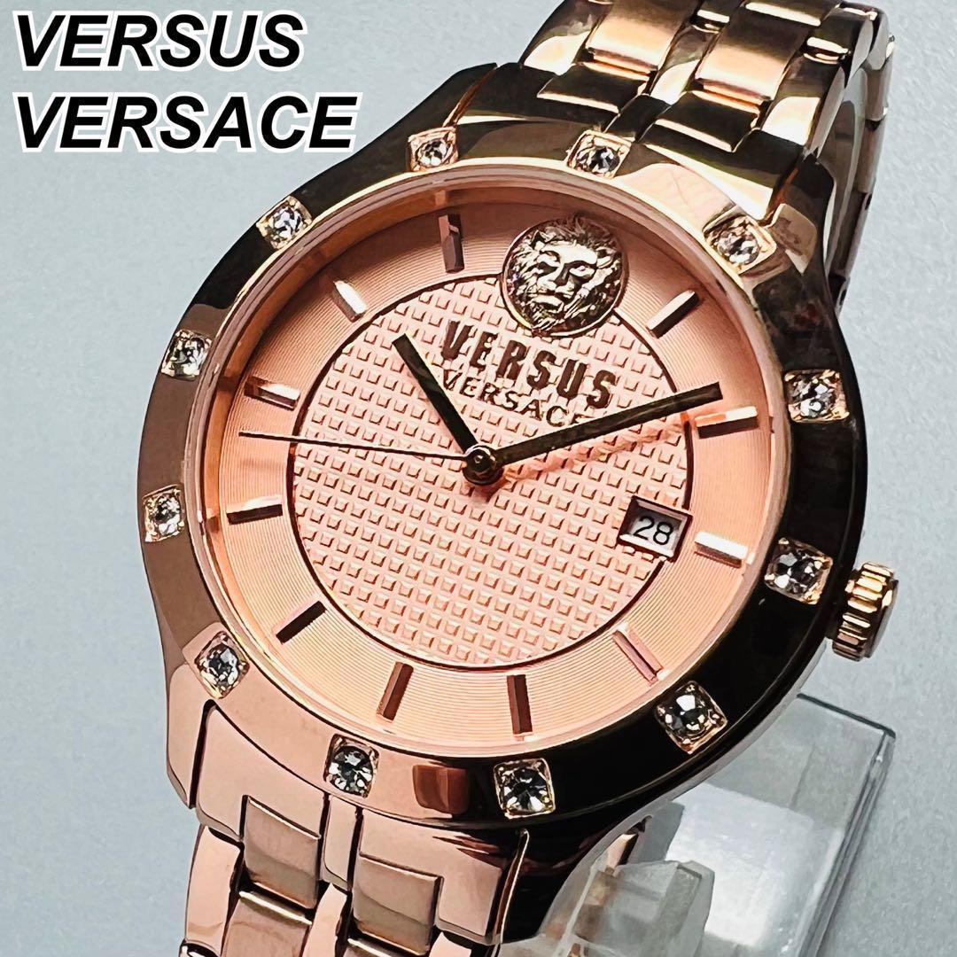 憧れの 新品 腕時計 ヴェルサーチ ヴェルサス ローズゴールド