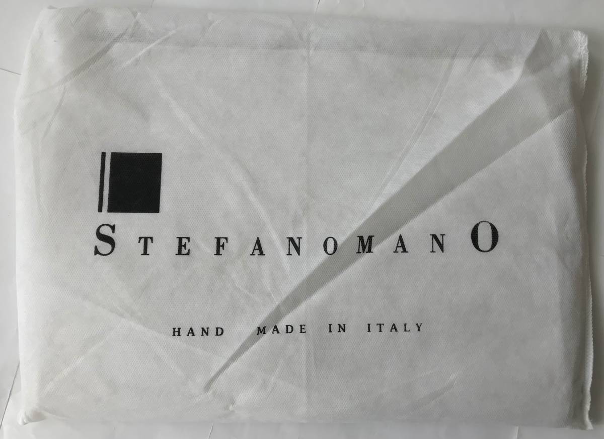  new goods regular 36,300 jpy *STEFANOMANO stereo fanoma-no*L character Zip clutch bag * hand made Italy made * original leather * ivory man and woman use 