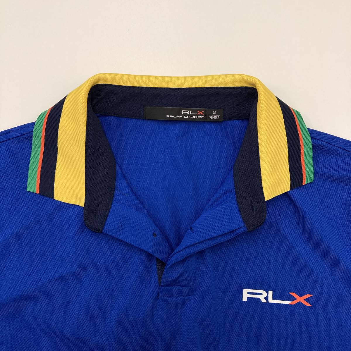 RLX 速乾 ドライ ポロシャツ ブルー 青 メンズ Mサイズ POLO RALPH