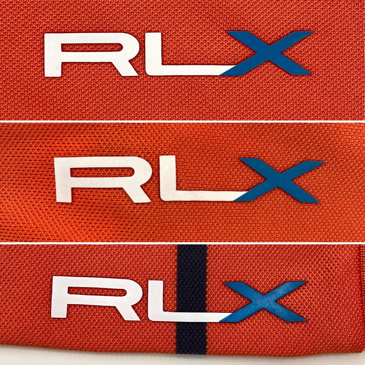 RLX 速乾 ドライ ポロシャツ ボーダー オレンジ メンズ Mサイズ POLO RALPH LAUREN ラルフローレン GOLF ゴルフウェア 3060299_画像8