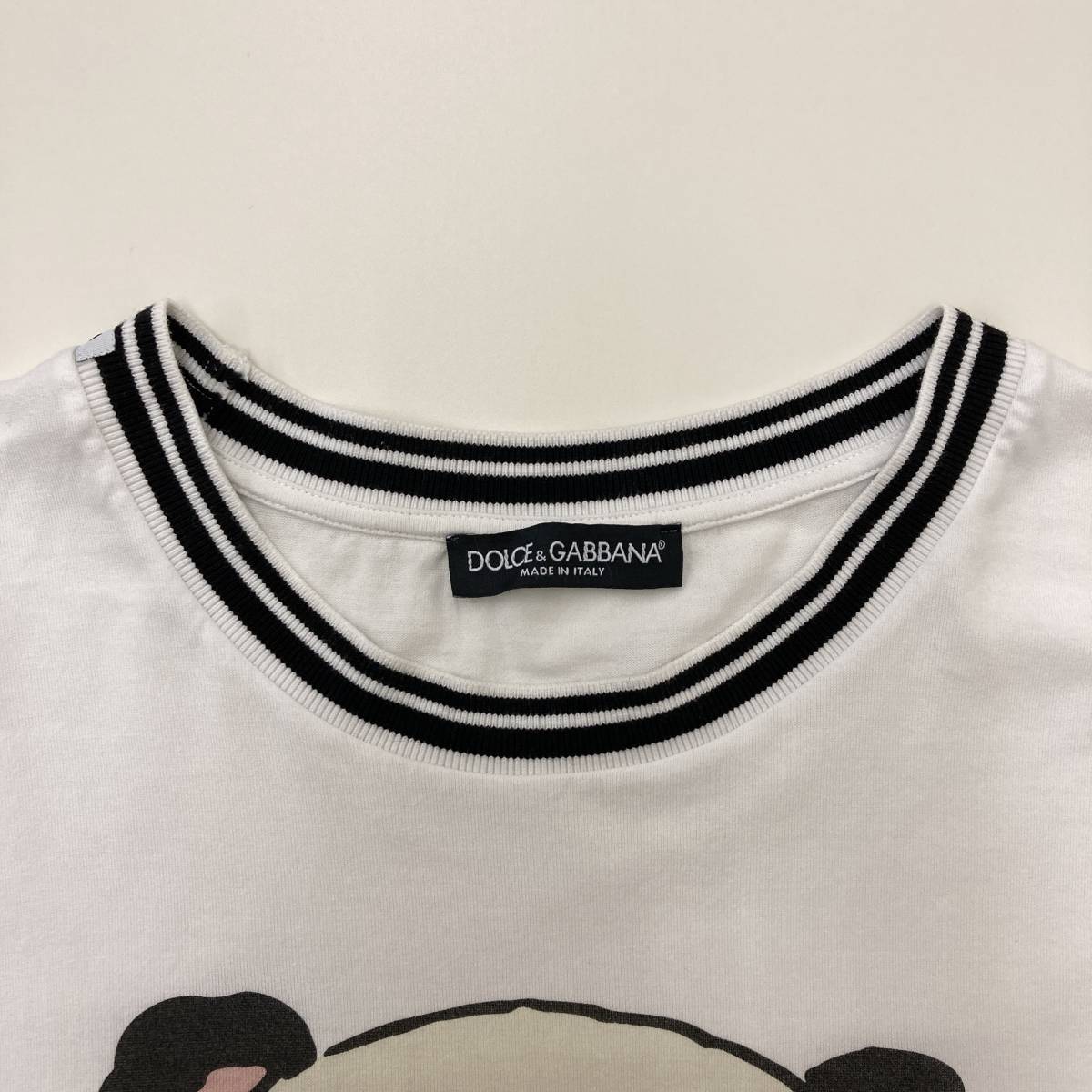 DOLCE&GABBANA パンダ 半袖 Tシャツ イタリア製 メンズ 56サイズ ビッグサイズ ドルチェ&ガッバーナ ドルガバ D&G カットソー 3030147_画像6