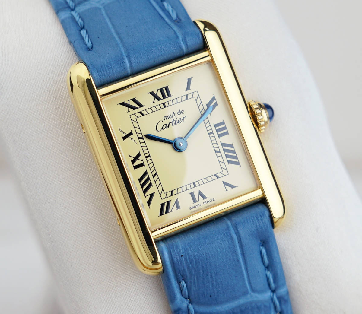 美品 カルティエ マスト タンク アイボリー ローマン SM Cartier 美品 カルティエ マスト タンク アイボリー ローマン SM Cartier
