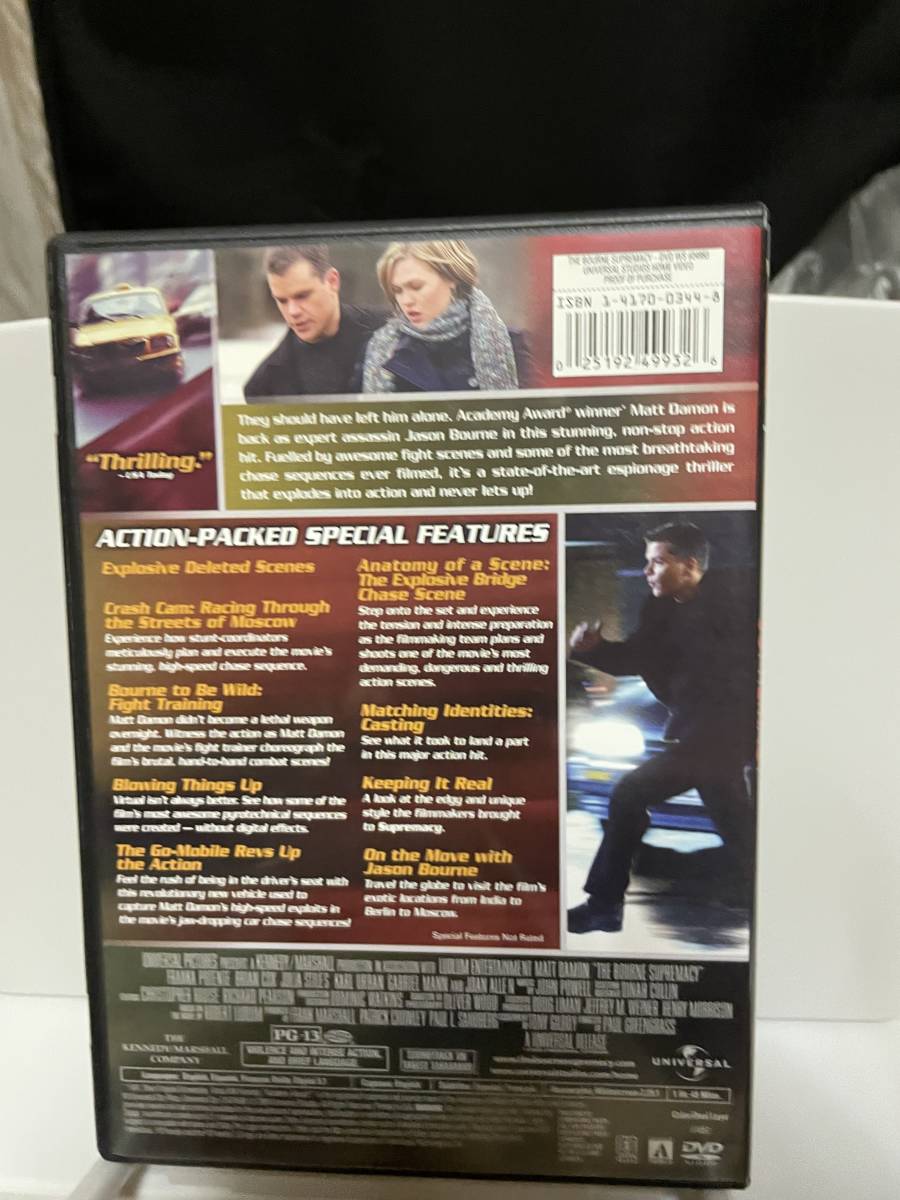 Movie DVD 「The Bourne Supremacy」 region code1 邦題「ボーン・スプレマシー」_画像2