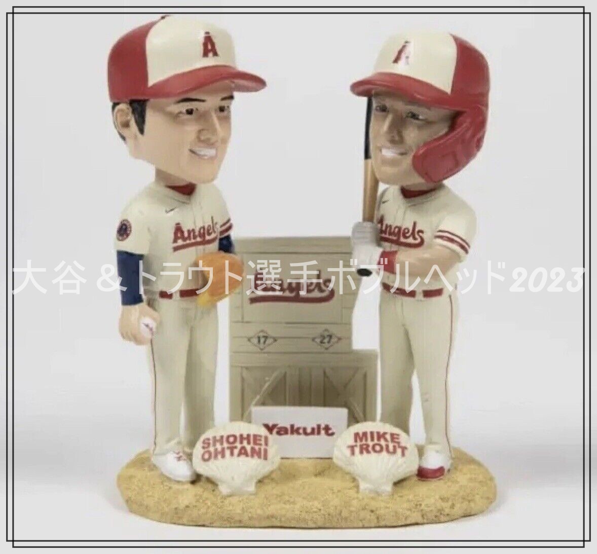 大谷翔平選手＆マイクトラウト選手 ダブル ボブルヘッド人形 2023年7月1日 エンジェルス球場 配布品