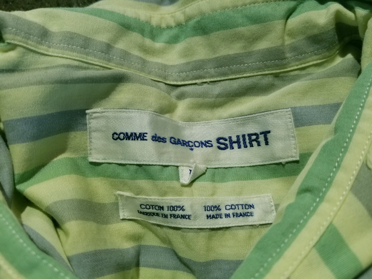 COMME des GARCONS SHIRT 1988AW 1st ゴム入り変形ラペルシャツ 88AW 1980s 80s コムデギャルソンシャツ 初期 刺繍タグ_画像6