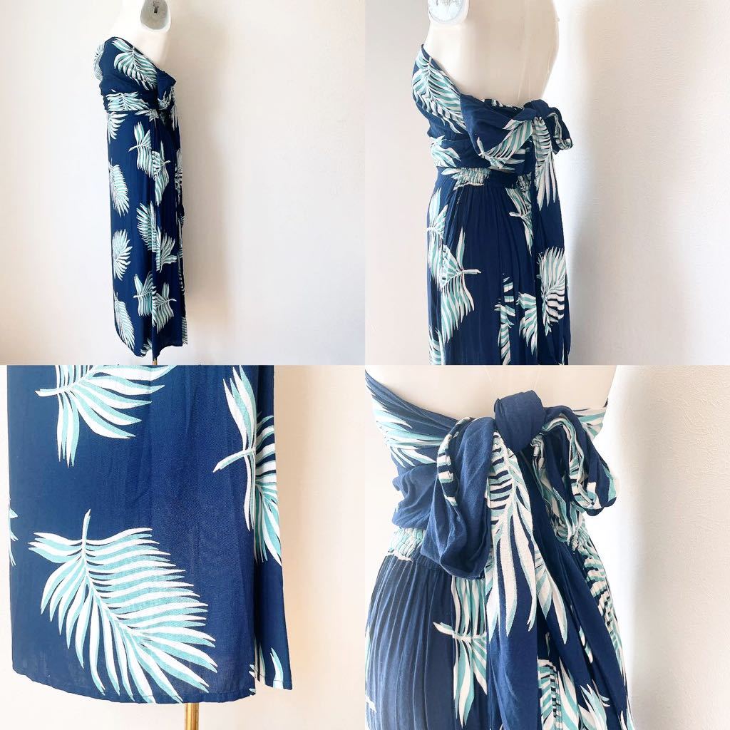 * new goods * sash skirt yukata long One-piece maxi height skirt HawaiikahikoKahiko maternity wear resort hula dance navy blue navy white 