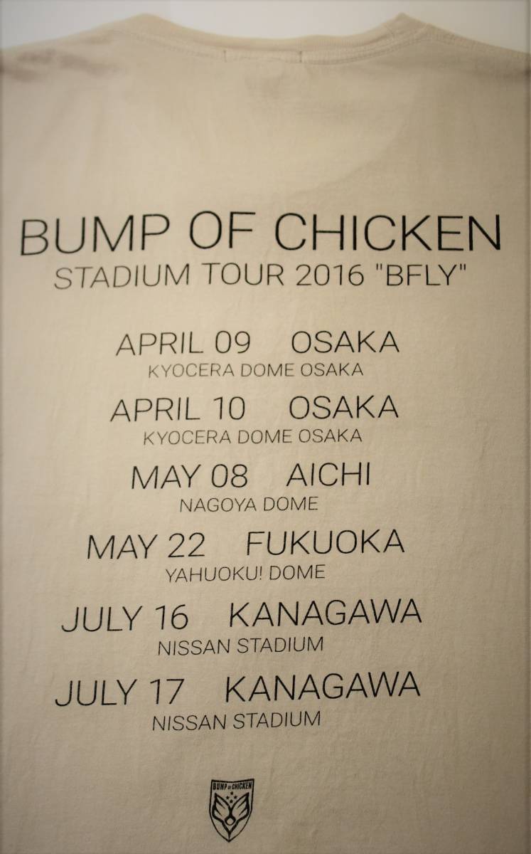 ◆BFLYBMPCHKN バンプオブチキン◆スタジアムツアー 2016 BFLY 半袖Ｔシャツ:M