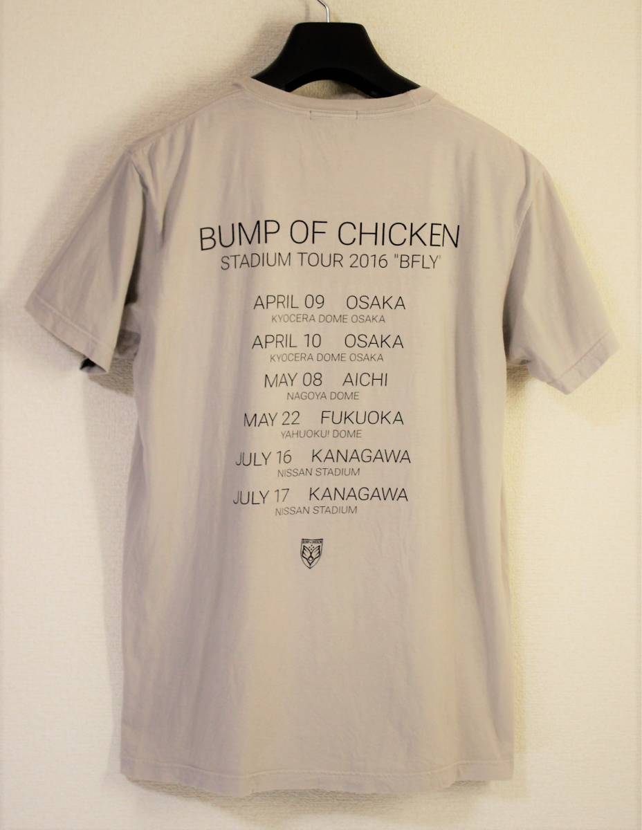 ◆BFLYBMPCHKN バンプオブチキン◆スタジアムツアー 2016 BFLY 半袖Ｔシャツ:M_画像2