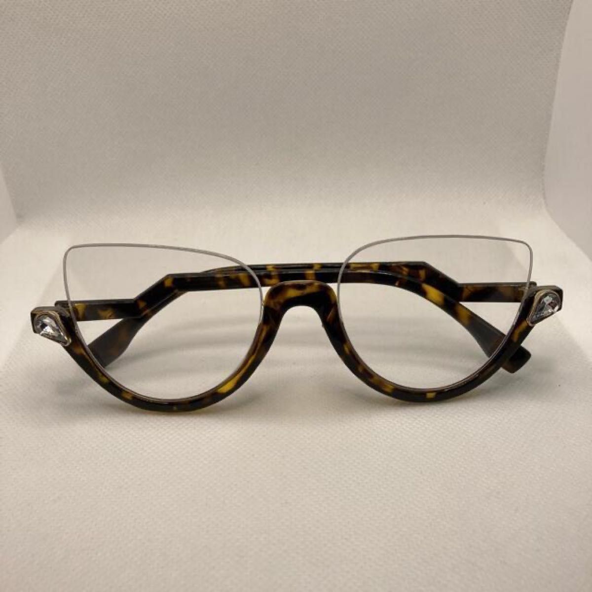 018個性的メガネ眼鏡めがねサングラスべっ甲アンダーリム鼈甲メガネブルーライト