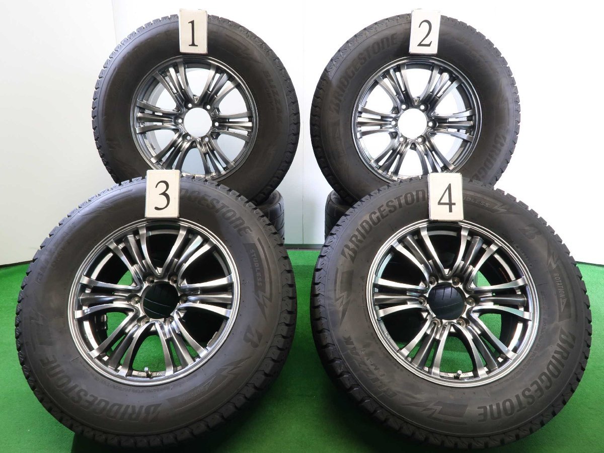 4本 社外 17インチ 7.5J +25 6H PCD 139.7 スタッドレス ブリヂストン