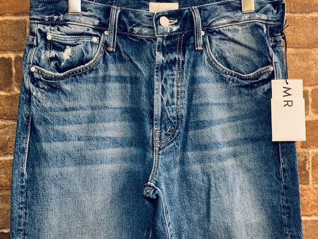 ★新品/USA製！マザーデニム.mother denim.スリム.LA発.ダメージ加工アンクルカットテーパードデニム.定価￥36300.ラグジュアリースタイル_画像1